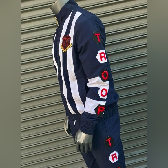 Men's Troop Navy | White Windbreaker Tracksuit NWT - Picture 6 of 6